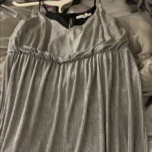 Metallic Spaghetti Strap Dress